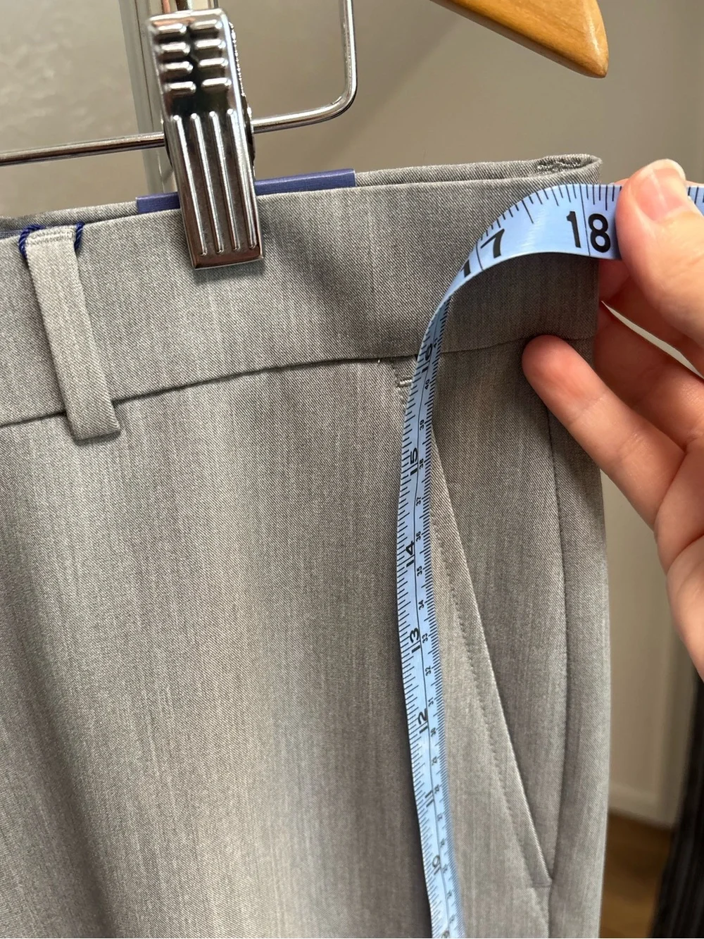NWT 1946 by Ballin pearl grey straight leg trousers, 34x32